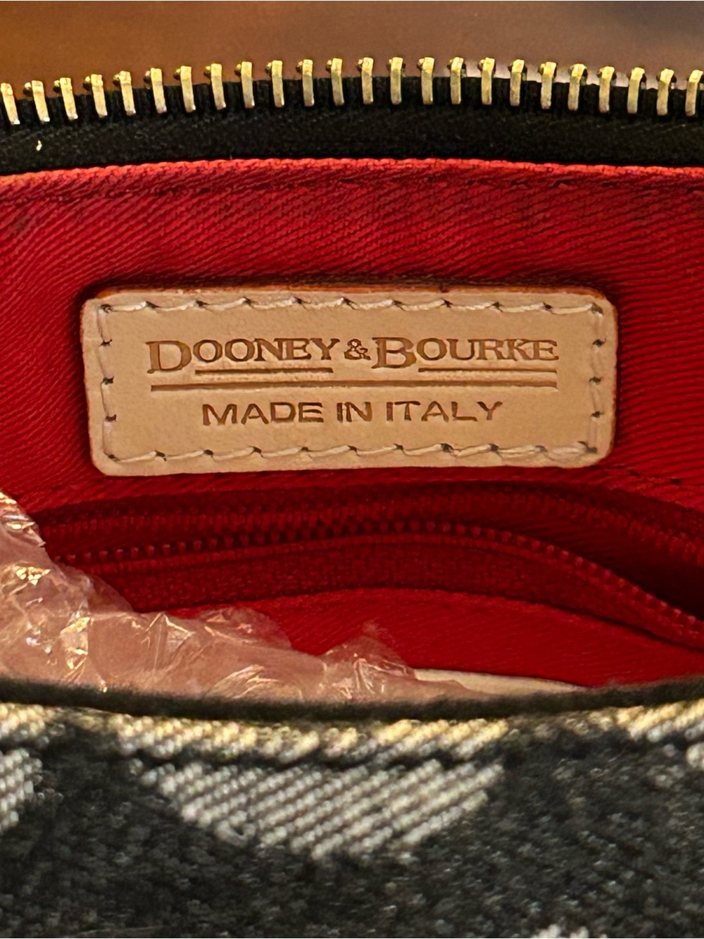 Dooney & Bourke Hearts & Stars Hobo Shoulder Bag Made in Italy Dark Blue & Cream - Picture 14 of 16
